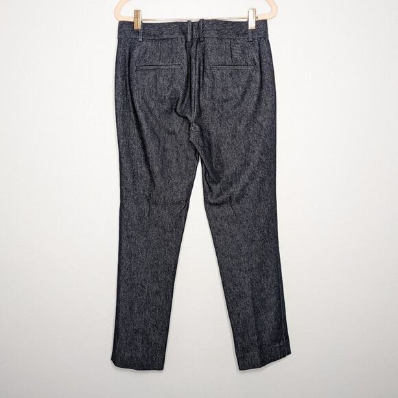 Theory Blue Classic Straight Leg Cropped Denim Trousers Pockets Tailored Design - Picture 2 of 7